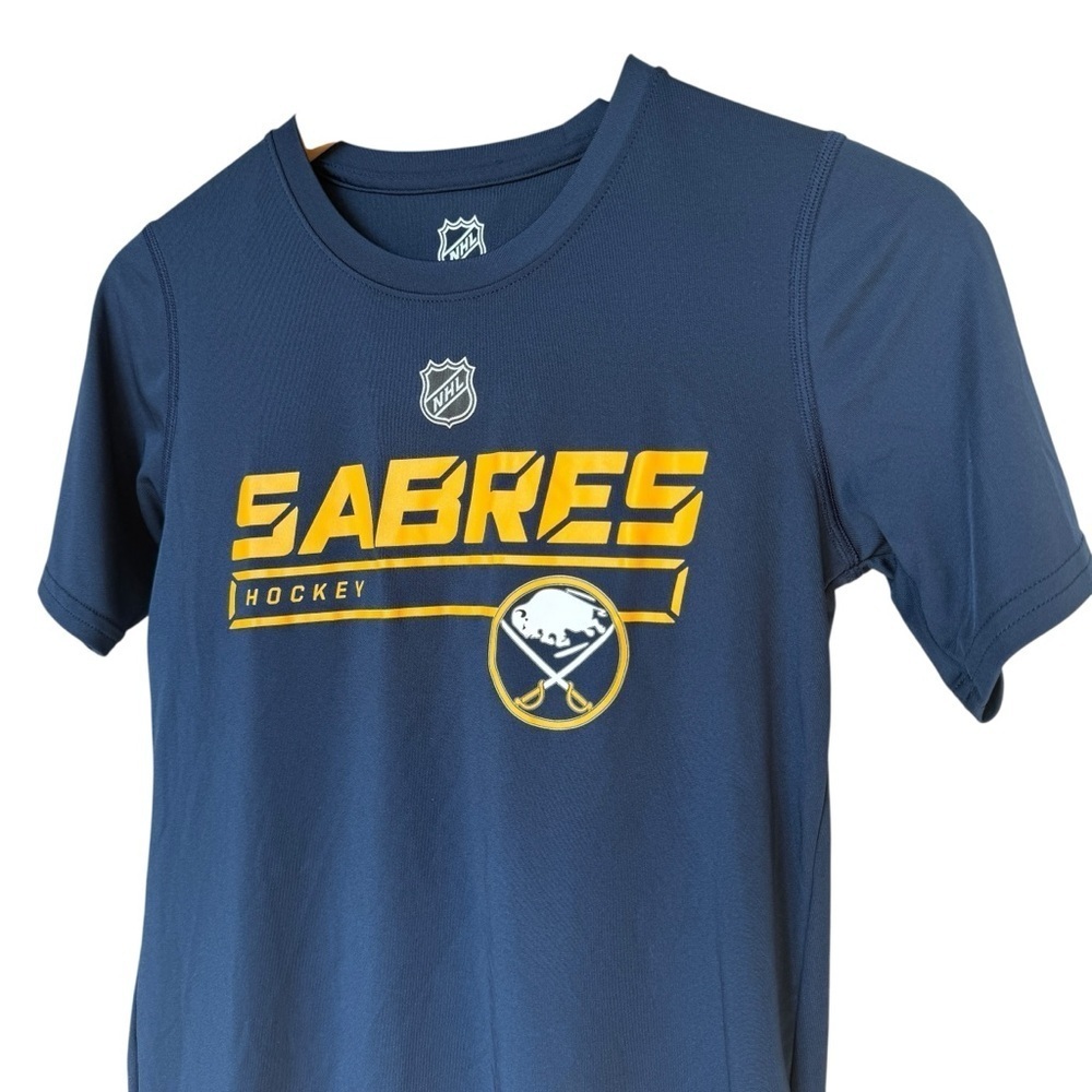 Buffalo Sabres Youth T-Shirt Blue NHL Official Licensed Size M Stretch Casual